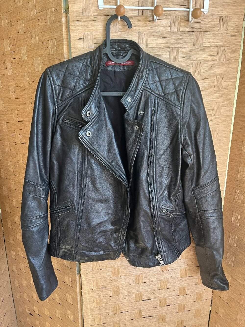 The Comptoir Des Cotonniers Leather Black Jacket
